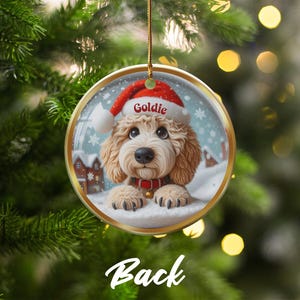 Custom Dog Christmas Ornament, Personalized Pet Holiday Decoration, Cute Puppy Tree Ornament, Pet Lover Gift, Festive Pet Keepsake
