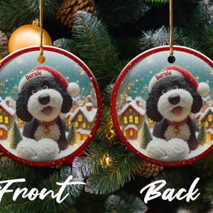 Personalized Christmas Dog Ornament, Custom Pet Christmas Decoration, Holiday Tree Decoration, Dog Lovers Gifts, Pet Ornament