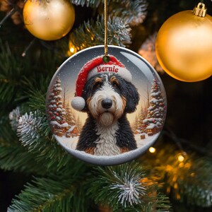 Personalized Dog Christmas Ornament, Custom Pet Photo Decoration, Holiday Gift for Dog Lovers, Pet Memorial Ornament