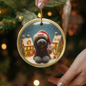 Personalized Dog Christmas Ornament, Custom Pet Photo Decoration, Dog Lover Gift, Christmas Tree Ornament, Holiday Decor