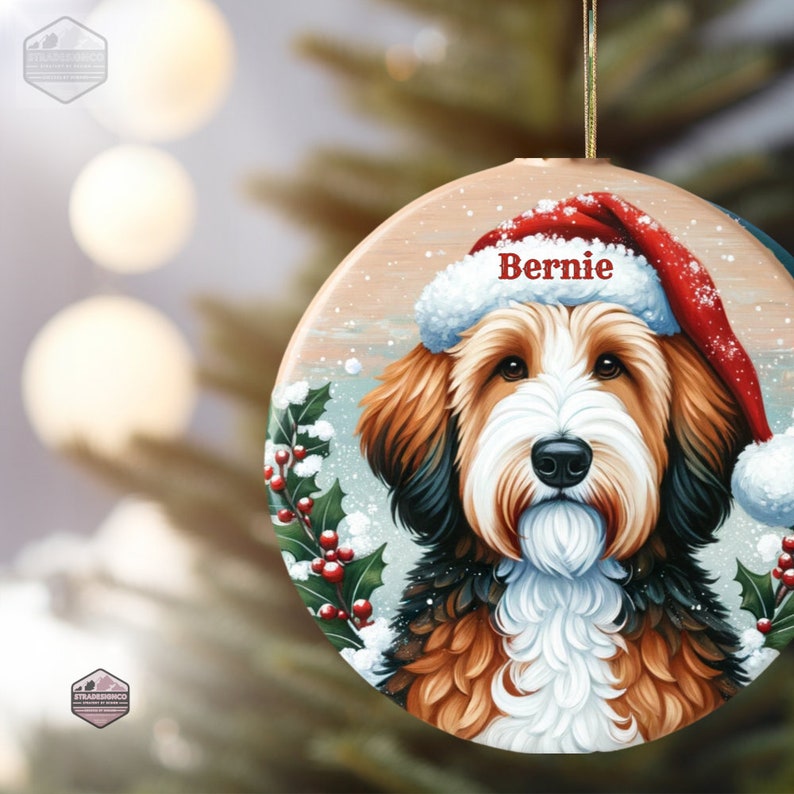 Bernedoodle Ornament - Custom Personalized For You