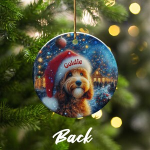 Christmas Dog Ornament, Personalized Pet Ornament, Custom Dog Ornament, Holiday Tree Decoration, Cute Dog Christmas Gift