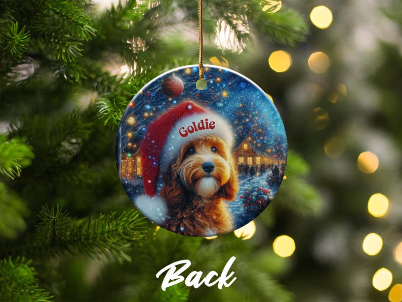 Christmas Dog Ornament, Personalized Pet Ornament, Custom Dog Ornament, Holiday Tree Decoration, Cute Dog Christmas Gift