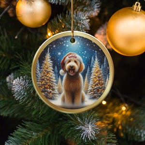Personalized Dog Christmas Ornament, Holiday Pet Decoration, Custom Dog Photo Ornament, Christmas Tree Decoration, Pet Gift