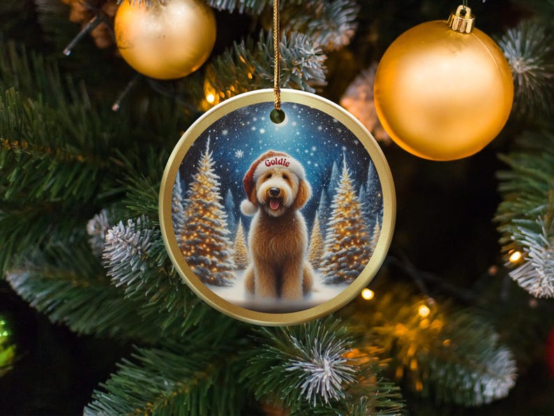 Personalized Dog Christmas Ornament, Holiday Pet Decoration, Custom Dog Photo Ornament, Christmas Tree Decoration, Pet Gift