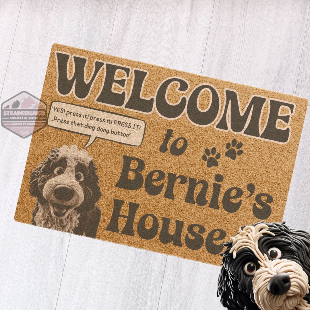 PERSONALIZED Doodle Mat Celebrate Your Furball With This Funny