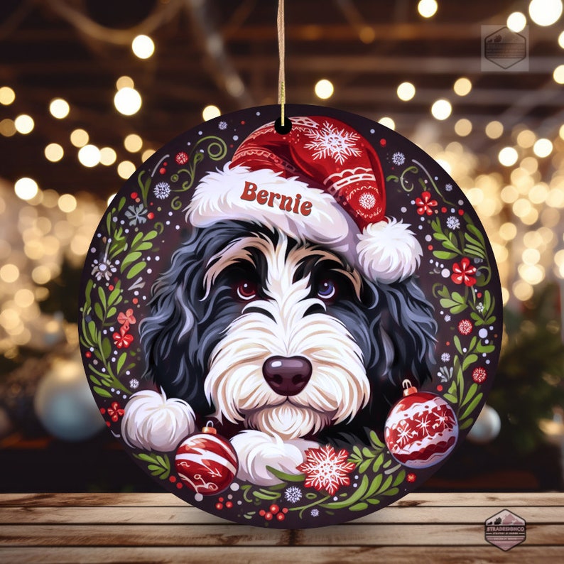 Bernedoodle Ornament - Custom Personalized For You