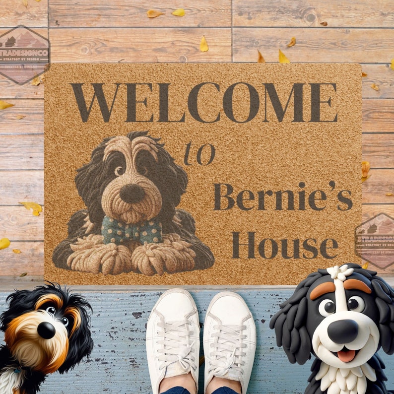 Bernedoodle door mat, doodle mom, door mat, doormat, pet mat, funny welcome mat, pet welcome mat,Bernedoodle, Miniature Bernedoodle, Tiny Bernedoodle, Australian Bernedoodle, Goldendoodles, Standard Goldendoodle, Miniature Goldendoodle
