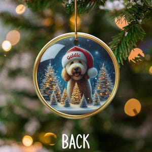 Dog Christmas Ornament, Personalized Pet Ornament, Custom Dog Christmas Gift, Holiday Tree Decoration, Dog Lover Gift