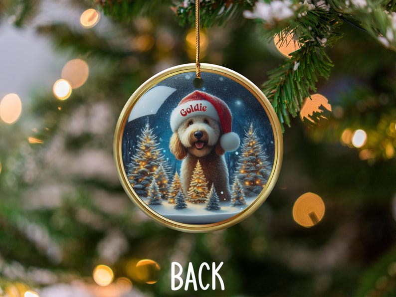 Dog Christmas Ornament, Personalized Pet Ornament, Custom Dog Christmas Gift, Holiday Tree Decoration, Dog Lover Gift