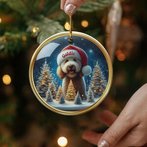 Personalized Christmas Dog Ornament, Custom Pet Photo Ornament, Holiday Keepsake, Dog Lover Gift, Unique Dog Christmas Decoration