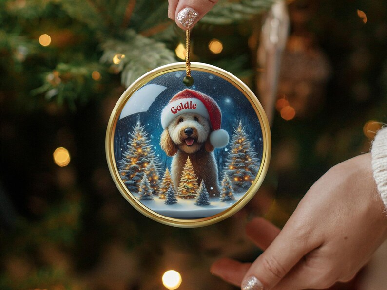 Personalized Christmas Dog Ornament, Custom Pet Photo Ornament, Holiday Keepsake, Dog Lover Gift, Unique Dog Christmas Decoration