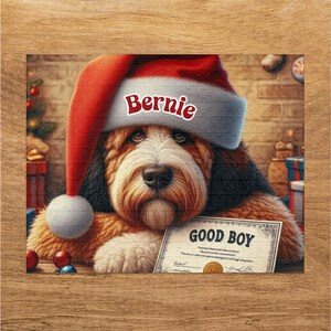 Personalized Tri-Fade Bernedoodle 252 Piece Jigsaw Puzzle-Excellent Christmas Gift for Doodle Dog Lovers In Your Life-Celebrate Your Furball image 2
