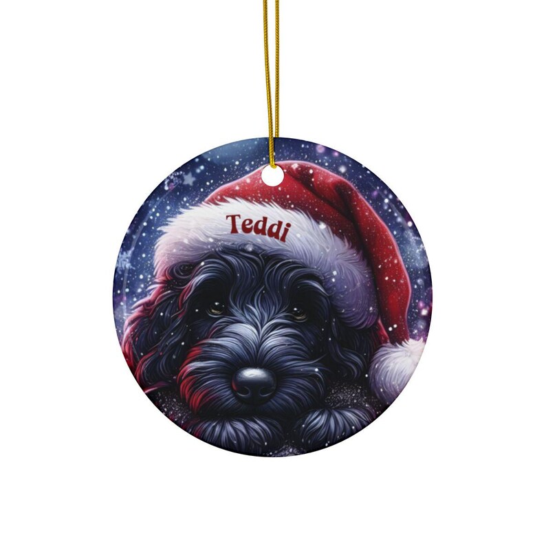 Christmas Dog Ornament, Custom Pet Name Ornament, Holiday Dog Decoration, Personalized Dog Christmas Gift, Pet Lover Ornament