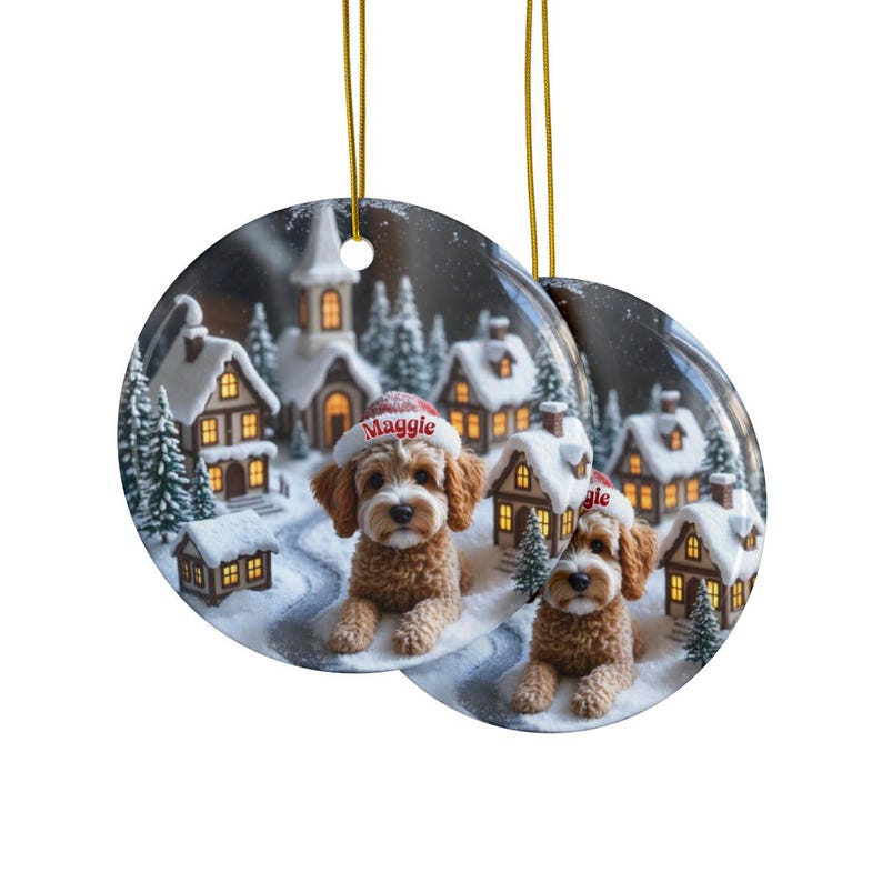Christmas Dog Ornaments, Personalized Pet Christmas Decorations, Holiday Dog Lovers Gift, Custom Name Pet Ornament, Xmas Tree Decor