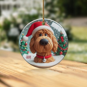 Bernedoodle Ornament, Custom Pet Name Gift - Ceramic Keepsake | Sublimation Printed | Festive Christmas Tree Decor immagine 8