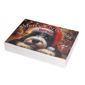 Christmas Cards with Dog Design, Festive Holiday Greeting Cards, Cute Dog Lover Christmas Cards, Merry Christmas Cards