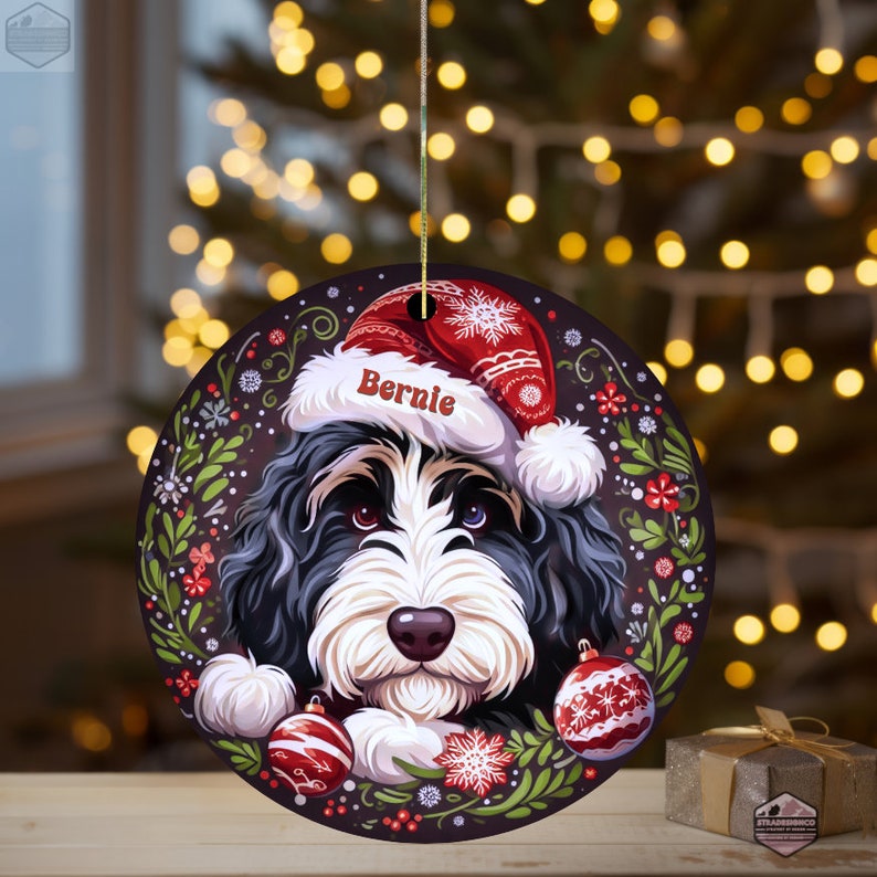 Bernedoodle Ornament - Custom Personalized For You