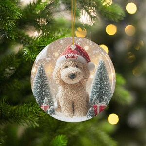 Custom Dog Christmas Ornament, Personalized Pet Holiday Decoration, Cute Pet Keepsake, Dog Lover Gift, Christmas Tree Ornament