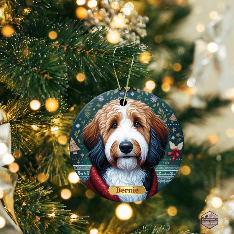 Bernedoodle Ornament - Custom Personalized For You