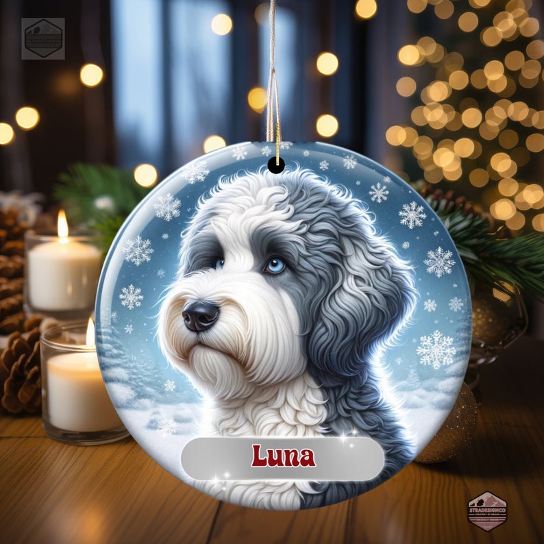 Personalized Sheepadoodle Ornament