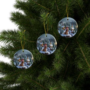 Christmas tree ornaments, holiday decor, winter decorations, festive hanging ornaments, Christmas tree accessories, home decorations
