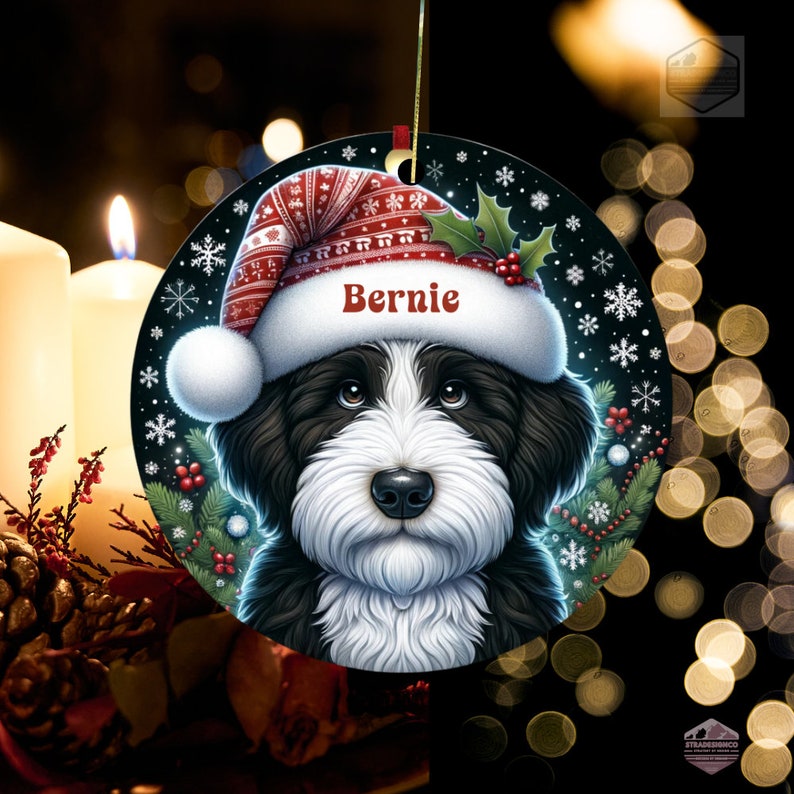 Bernedoodle Ornament - Custom Personalized For You