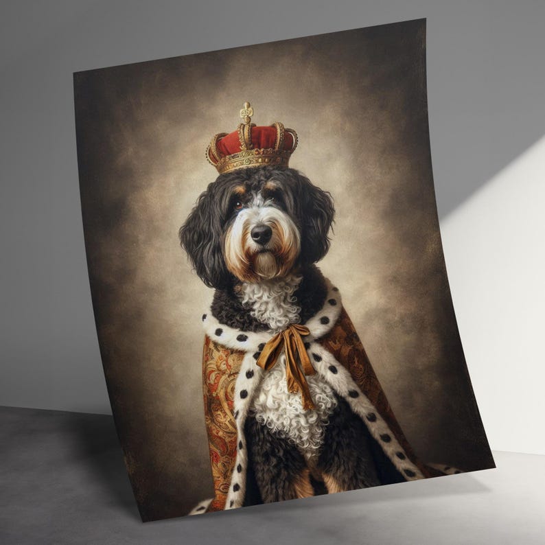 Royal Dog Portrait, Custom Pet Artwork, Pet Lover Gift, Personalized Pet Portrait, Unique Pet Decor, Dog Lovers Art, Pet Royalty Print