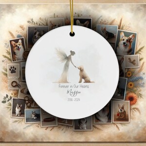Personalized Goldendoodle Memorial, Watercolor Design, Pet's Name, Custom Gift, Personalized Pet Tribute Ceramic Ornament, Pet Loss Gift