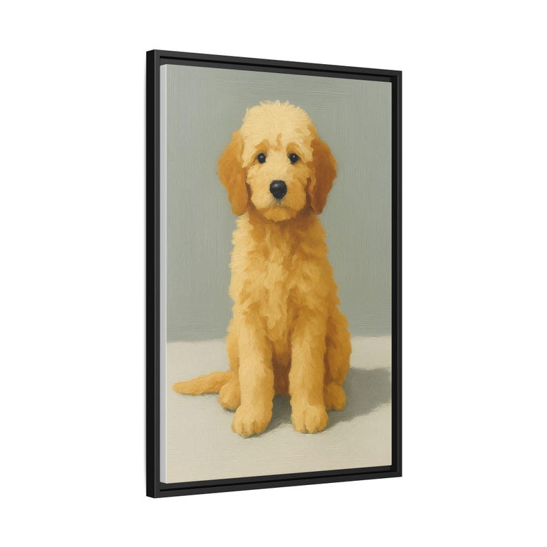 Goldendoodle Oil Painting Canvas Print: Framed Dog Wall Art image 9
