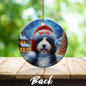 Custom Dog Christmas Ornament, Personalized Pet Holiday Decor, Dog Lover Gift, Pet Memorial Ornament, Festive Pet Keepsake