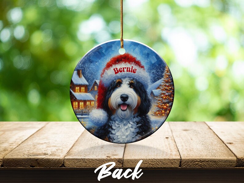 Custom Dog Christmas Ornament, Personalized Pet Holiday Decor, Dog Lover Gift, Pet Memorial Ornament, Festive Pet Keepsake