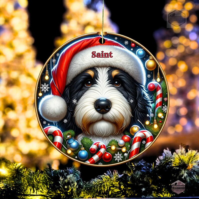 Bernedoodle Ornament - Custom Personalized For You