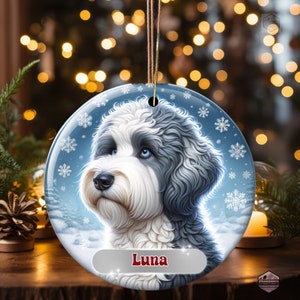Personalized Sheepadoodle Ornament