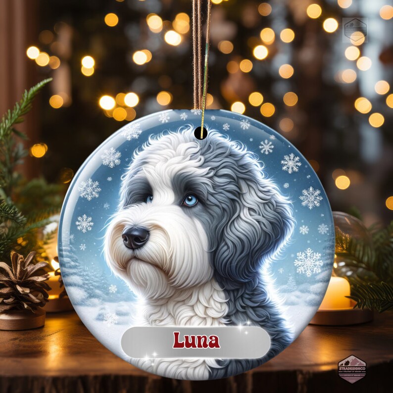 Personalized Sheepadoodle Ornament