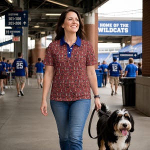 Bernedoodle Football Themed Polo - Dog Lover Polo Shirt image 9