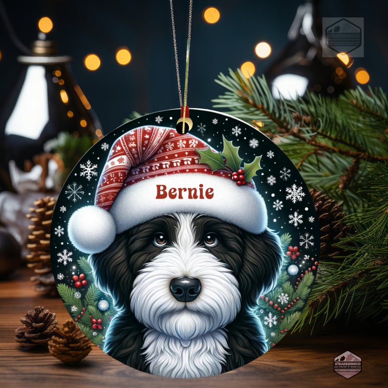 Bernedoodle Ornament - Custom Personalized For You