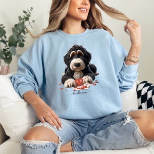 Bernedoodle mom sweatshirt,berndoodle mom, mom sweatshirt, valentine bernedoodle, valentine dog gift, dog sweatshirt, personalized dog sweatshirt,doodle mama, doodle fan, bernedoodle enthusiast gift.