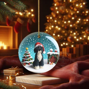 Bernedoodle Ornament, Custom Pet Christmas Decor | Sublimation | 3 Inch 2 Sided Ceramic Heirloom Gift For Dog Lover image 18