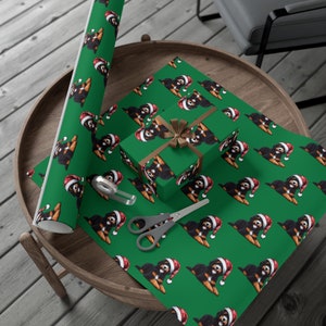 Bernedoodle Christmas Gift Wrap | Holiday Dog Wrapping Paper zdjęcie 5