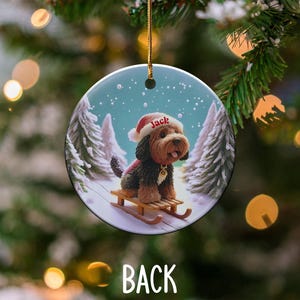 Personalized Dog Christmas Ornament, Custom Pet Holiday Decor, Dog Lover Gift, Cute Puppy Xmas Decoration, Tree Hanging Ornament