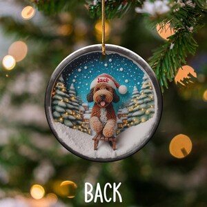 Custom Dog Christmas Ornament, Personalized Pet Photo Ornament, Unique Holiday Decoration, Pet Lover Gift, Christmas Tree Décor