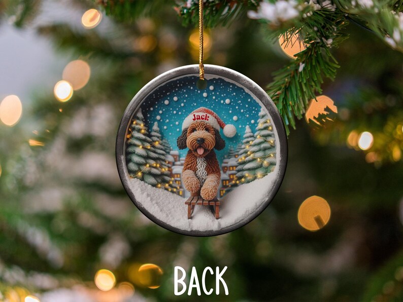 Custom Dog Christmas Ornament, Personalized Pet Photo Ornament, Unique Holiday Decoration, Pet Lover Gift, Christmas Tree Décor