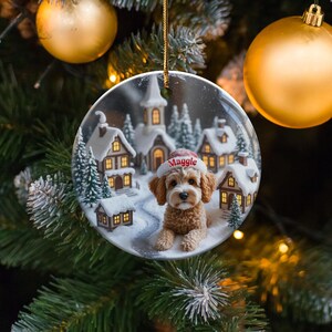 Personalized Dog Christmas Ornament, Pet Photo Ornament, Custom Pet Decoration, Holiday Dog Ornament, Christmas Tree Decor