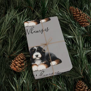 Bernedoodle Wrapping Paper | Dog Pattern Gift Wrap image 18