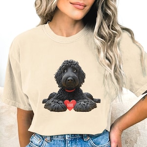 Personalized Black Goldendoodle Dog T-Shirt, Perfect Dog Lovers Tee, Gift for Her or Him, Perfect Trendy Gift for Doodle Mama Dad Pet Lovers
