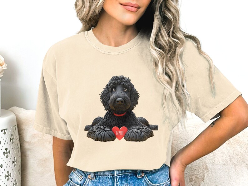 Personalized Black Goldendoodle Dog T-Shirt, Perfect Dog Lovers Tee, Gift for Her or Him, Perfect Trendy Gift for Doodle Mama Dad Pet Lovers