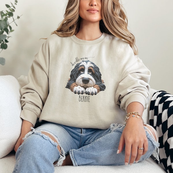 Personalized Bernedoodle Sweatshirt: Doodle Mom Gift
