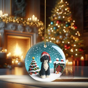 Bernedoodle Ornament, Custom Pet Christmas Decor | Sublimation | 3 Inch 2 Sided Ceramic Heirloom Gift For Dog Lover image 15