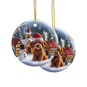Christmas Dog Ornament, Personalized Pet Christmas Decoration, Holiday Dog Keepsake, Christmas Tree Decor, Festive Animal Ornament